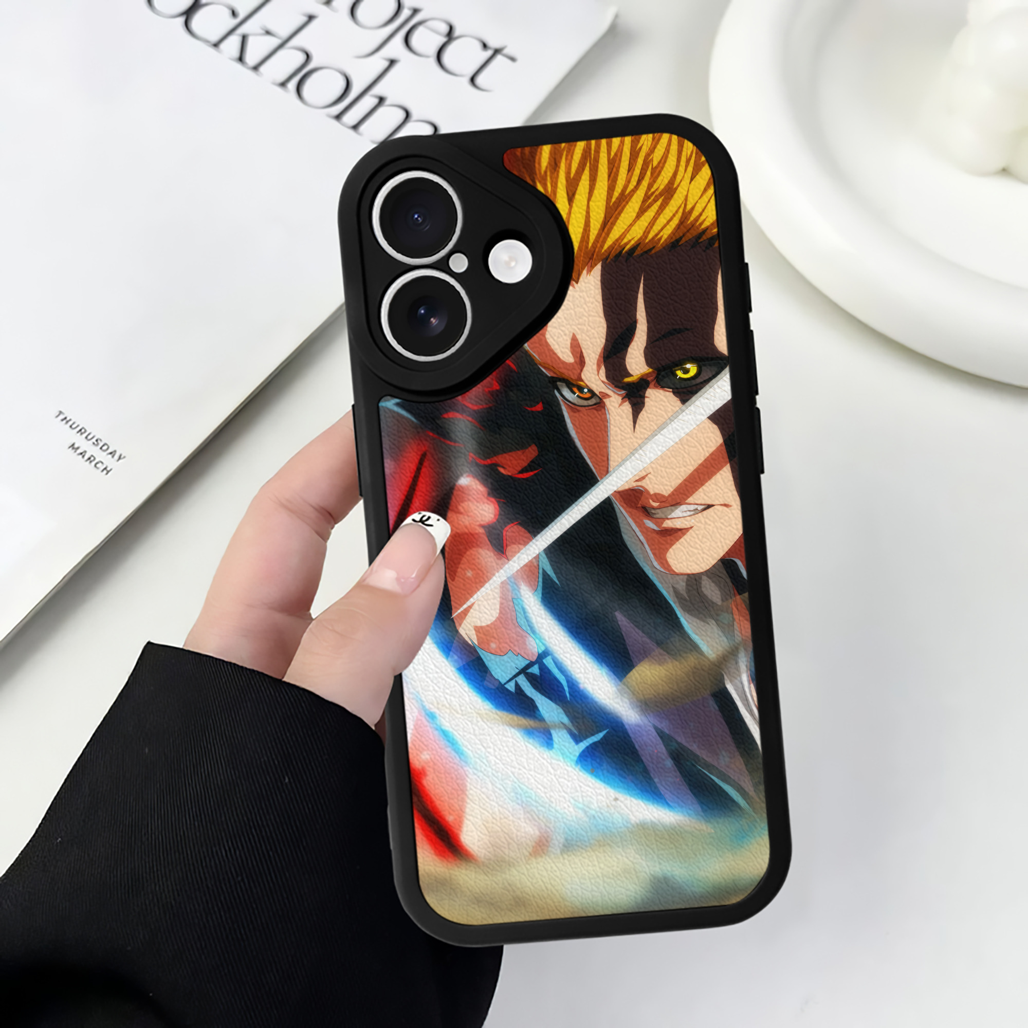 （画像用） ブリーチ BLEACH 【iPhone 16シリーズ対応】シリコンスマホケース（レザー調） 材質：シリコン